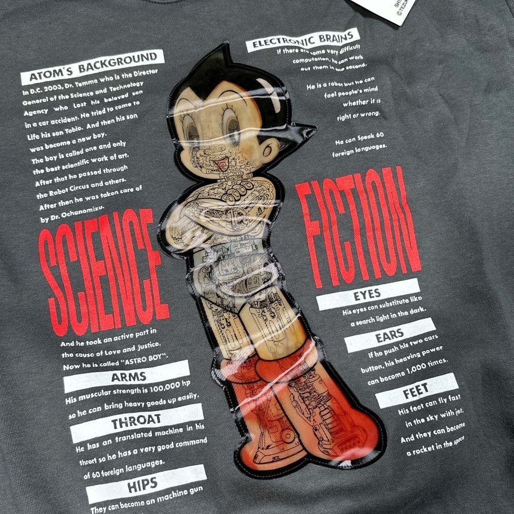 NWT Vintage 90s Astro Boy Mighty Atom Lenticular Sweatshirt One Size - Picture 3 of 10